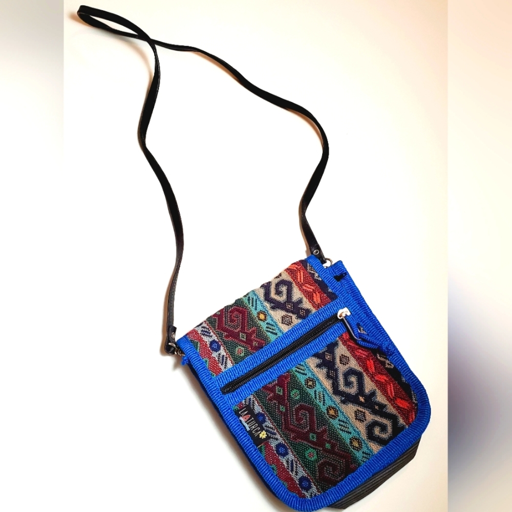 Vintage La Turca Tapestry Crossbody  Bag